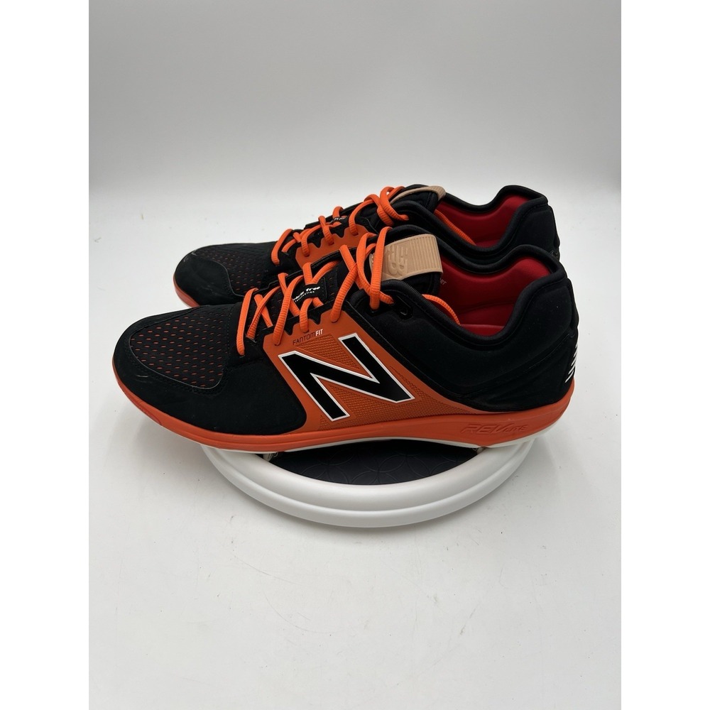 New Balance BFHJR3922 Metal Baseball Cleats Black Orange Men's Size 16 NWOT - Picture 4 of 9